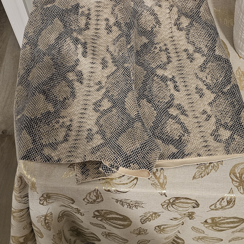 Zara NWOT SKORT Beige & Black Faux Snakeskin Print  Sz S - Picture 8 of 12